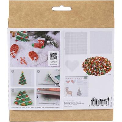 NABBI Hobbyset biobeads , kerstman, kerstsok, kersthart, kerstboom en rendier, 1 doos NABBI Hobbyset biobeads , kerstman, kerstsok, kersthart, kerstboom en rendier, 1 doos