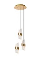 Lucide KLIGANDE - Hanglamp - Ø 25 cm - LED Dimb. - 3x8W 2700K - Mat Goud / Messing - thumbnail