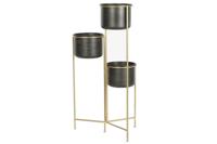 Grondlegger DKD Home Decor 30 x 21 x 80 cm Zwart Gouden Metaal - thumbnail