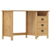 VidaXL Bureau hill 3 lades 120x50x74 cm massief grenenhout - thumbnail
