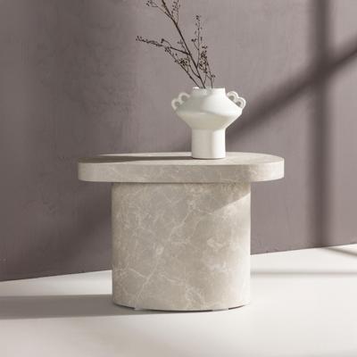 Nohr Organische Bijzettafel 'Jabez' Betonlook, 50 x 30cm