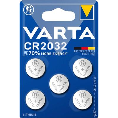 Varta CR2032 Lithium Knoopcel Batterijen 5 Stuks