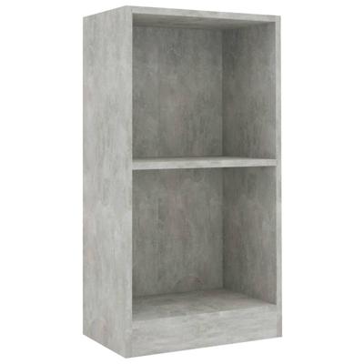 Boekenkast 40x24x75 cm bewerkt hout betongrijs