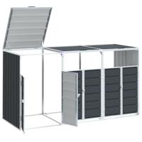 Containerberging voor 3 containers 216x81x115cm staal antraciet - thumbnail