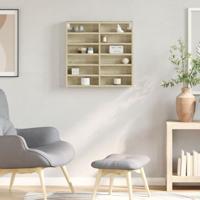 Vitrinekast 60x8,5x58 cm bewerkt hout sonoma eikenkleurig - thumbnail