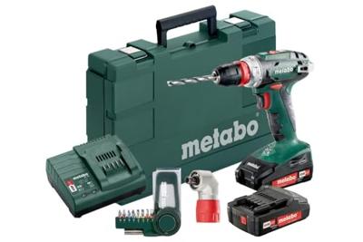 Metabo BS 18 Quick Set 18 Volt accu-boorschroevendraaier 2.0Ah + Haaks opzetstuk - 602217870 Metabo BS 18 Quick Set 18 Volt accu-boorschroevendraaier 2.0Ah + Haaks opzetstuk - 602217870