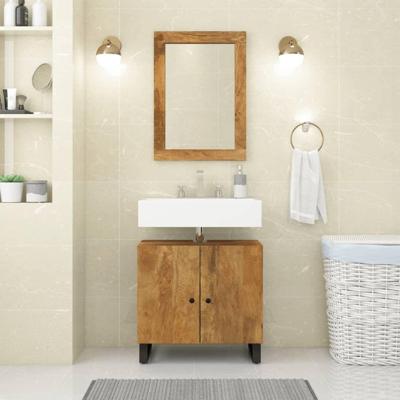 VidaXL Spiegel 70x50 cm massief mangohout en glas VidaXL Spiegel 70x50 cm massief mangohout en glas