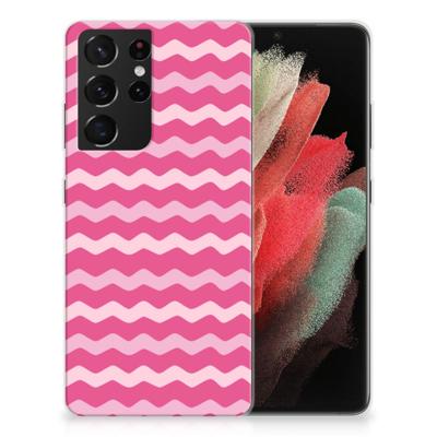 Samsung Galaxy S21 Ultra | TPU bumper | Waves Pink
