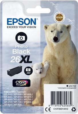 Epson Inktcartridge 26XL Origineel Foto zwart C13T26314012