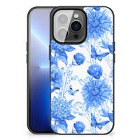 Bloemen Hoesje voor iPhone 13 Pro Max Flowers Blue - thumbnail