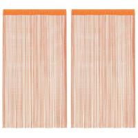 Koordgordijnen 2 st 100x250 cm oranje - thumbnail