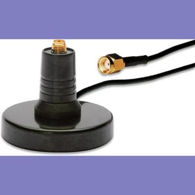 DIGITUS Draadloze LAN Antennevoet - voor 2,4 & 5 GHz Wi-Fi - magnetisch - RP-SMA connector - 1,5m kabel - zwart