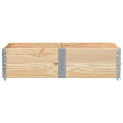 Palletopzetranden 2 st 150x100 cm massief grenenhout