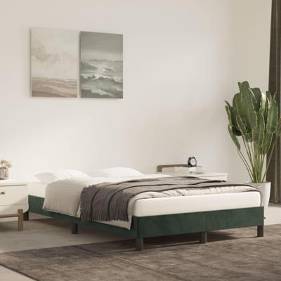 Bedframe zonder matras 120x200 cm fluweel donkergroen