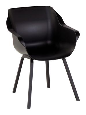 Hartman Tuinstoel 'Sophie' met armleuning, kleur Zwart