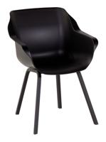 Hartman Tuinstoel 'Sophie' met armleuning, kleur Zwart - thumbnail