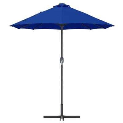 VidaXL Tuinparasol azurblauw 370 x 197 x 239 cm polyester en aluminium VidaXL Tuinparasol azurblauw 370 x 197 x 239 cm polyester en aluminium