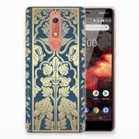 Nokia 5.1 (2018) TPU Case Beige Flowers - thumbnail