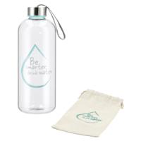 Xavax Glazen Drinkfles Water Power 1 L Turquoise - thumbnail