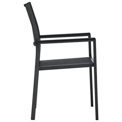 VidaXL Tuinstoel 2 st rattan-look kunststof zwart VidaXL Tuinstoel 2 st rattan-look kunststof zwart