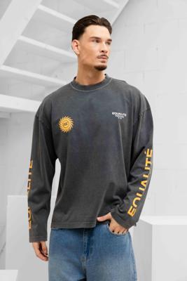 Equalité Sunny Oversized Longsleeve Heren Donkergrijs - Maat L - Kleur: Donkergrijs | Soccerfanshop