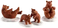 Lemax bear family snow day s/4 kerstdorp figuur type 3 Vail Village 2020 - thumbnail
