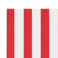 VidaXL Vervangingsdoek voor luifel gestreept 5x3,5 m rood en wit - thumbnail