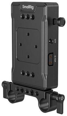 SmallRig 3498B V Mount Battery Adapter Plate (Basic Version) with Dual Rod Clamp