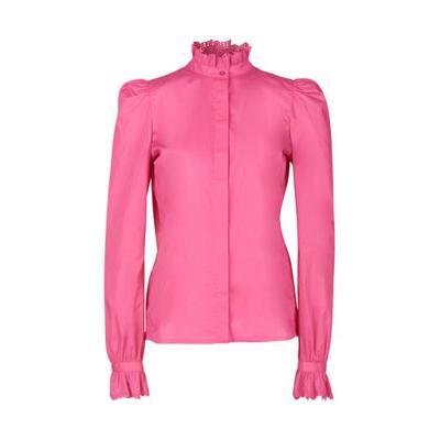 Eksept by Shoeby blouse Vivian met ruches roze Eksept by Shoeby blouse Vivian met ruches roze