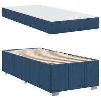 Bedframe met matras Blauw 90 x 190 cm Stof - thumbnail