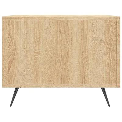 Salontafels 2 st 50x50x40 cm bewerkt hout sonoma eikenkleurig