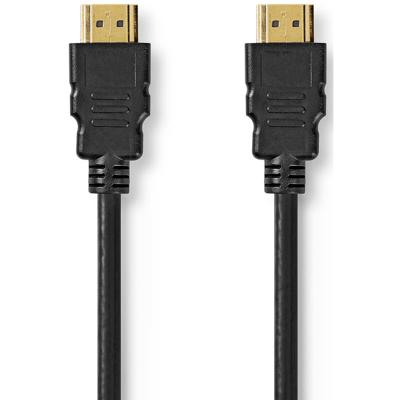 Nedis cvgp35000bk50 hdmi™ kabel hdmi™ connector hdmi™ connector 8k@60hz earc verguld 5.00 m pvc zwart polybag