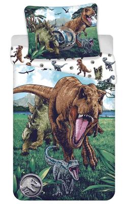 Jurassic World Dekbedovertrek 3 dino&apos;s 140 x 200 cm Katoen