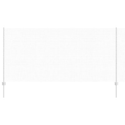VidaXL Hek met paal zilver 1,2 x 25 m staal