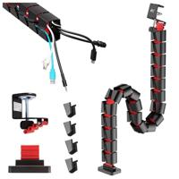 Nano RS bureaukabelopberger / kabelrooster, 1345mm, zwart en rood, RS125 - thumbnail