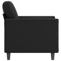 Fauteuil 60 cm kunstleer zwart - thumbnail