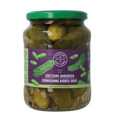 Your Organic Nature Augurken zoetzuur bio 670 Gram