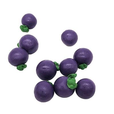 30 stuks/3 zakken 1:12 Mini Doll House keuken miniatuur voedsel spelen decoratie fruit Mangosteen (paars)