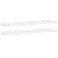 VidaXL Fotoplanken 2 st 80x9x3 cm mdf wit - thumbnail