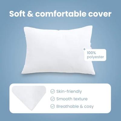 VidaXL Hoofdkussen met kussen 2 pcs wit 61 x 41 x 20 cm polyester