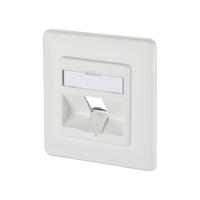 Metz Connect 130B20D11002KE Netwerkdoos Inbouw (in muur) Inzet met centraalstuk en frame Zonder connectoren 1 poort Zuiver wit (RAL 9010) - thumbnail