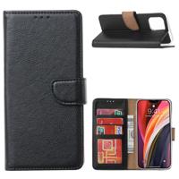 iPhone 12 Pro Max Hoesje Zwart met Pasjeshouder - thumbnail