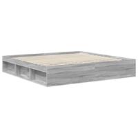 Bedframe Grijs Sonoma 200 x 200 cm Massief grenenhout - thumbnail