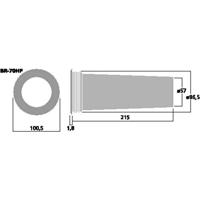 Monacor BR-70HP Bassreflexbuis 215 mm Binnendiameter:57 mm - thumbnail