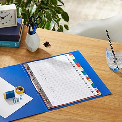 Exacompta tabbladen voor ft A4, uit PP, van A tot Z, 20 tabs, met indexblad, geassorteerde kleuren