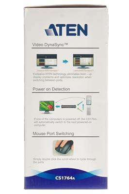 ATEN CS1764A KVM-switch 4 poorten DVI USB 1920 x 1200 Pixel ATEN CS1764A KVM-switch 4 poorten DVI USB 1920 x 1200 Pixel