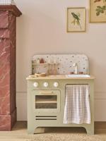 Houten keukentje met accessoires van FSC®-hout saliegroen - thumbnail