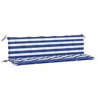 VidaXL Tuinbankkussens 2 st oxford stof gestreept wit en blauw - thumbnail
