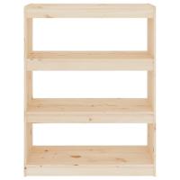 Boekenkast/kamerscherm 80x30x103,5 cm massief grenenhout - thumbnail