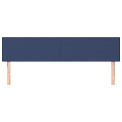Hoofdborden 2 st 90x5x78/88 cm stof blauw Hoofdborden 2 st 90x5x78/88 cm stof blauw
